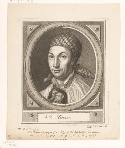 Portret van Johann Georg Hamann