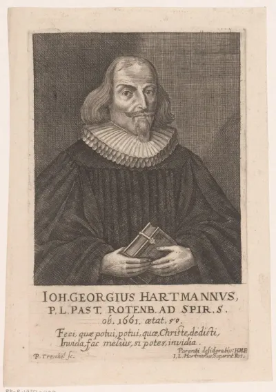 Portret van Johann Georg Hartmann