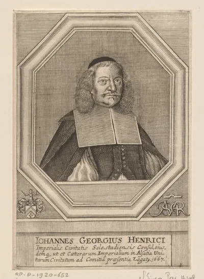 Portret van Johann Georg Henrici