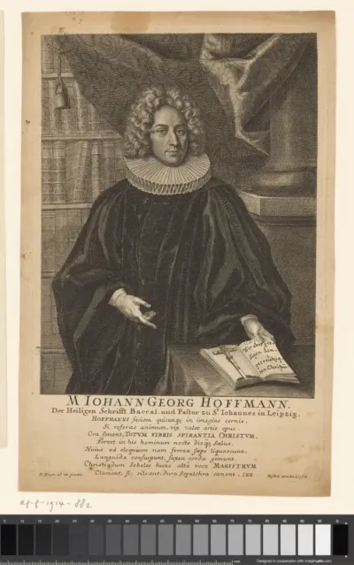 Portret van Johann Georg Hoffmann
