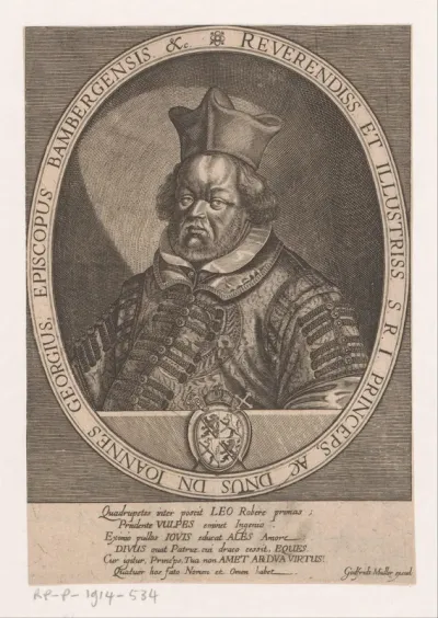 Portret van Johann Georg II Fuchs von Dornheim, prins-bisschop van Bamberg