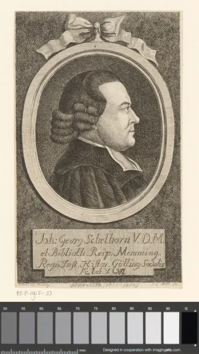 Portret van Johann Georg II Schelhorn