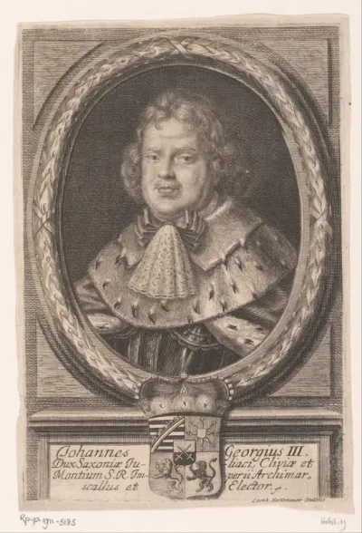 Portret van Johann Georg III van Saksen