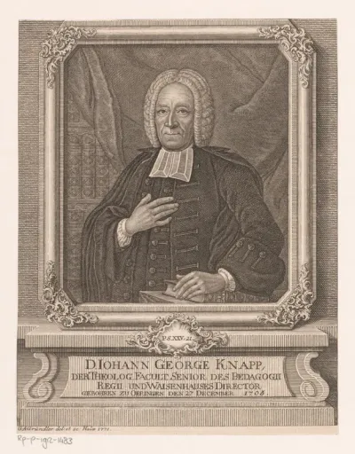 Portret van Johann Georg Knapp