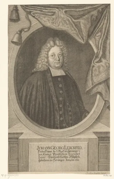Portret van Johann Georg Leuckfeld