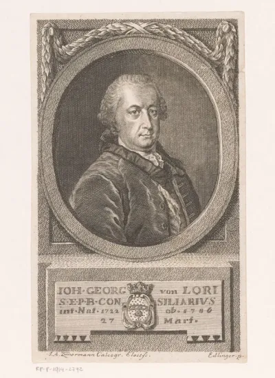 Portret van Johann Georg Lori