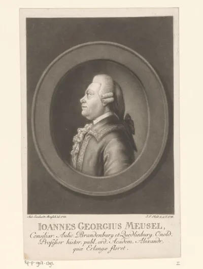 Portret van Johann Georg Meusel