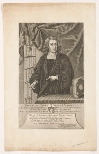 Portret van Johann Georg Neumann