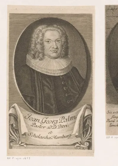 Portret van Johann Georg Palm