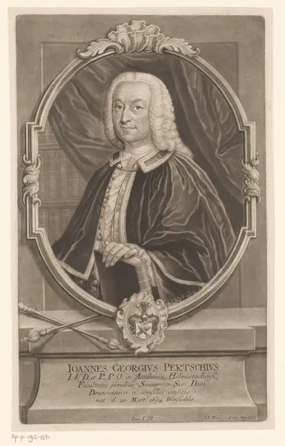 Portret van Johann Georg Pertsch