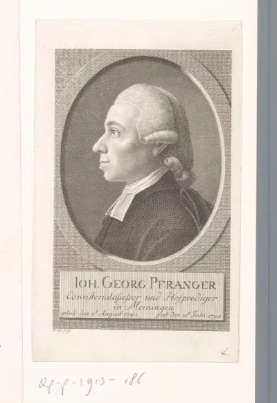 Portret van Johann Georg Pfranger