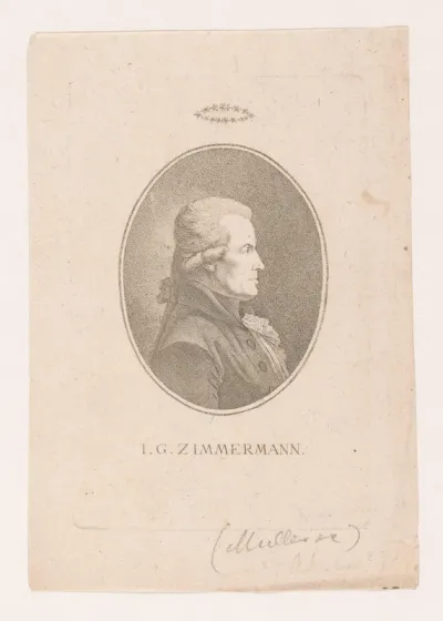 Portret van Johann Georg Ritter von Zimmermann