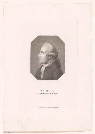Portret van Johann Georg, Ritter von Zimmermann
