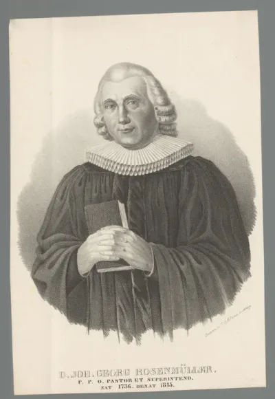 Portret van Johann Georg Rosenmüller