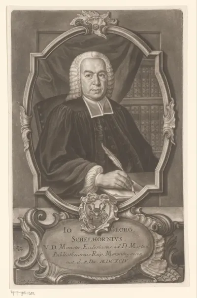 Portret van Johann Georg Schelhorn