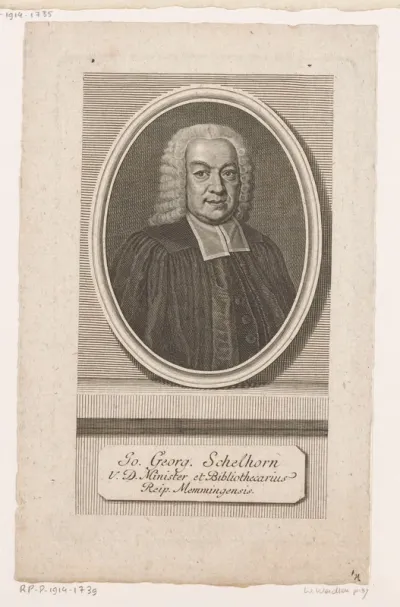Portret van Johann Georg Schelhorn