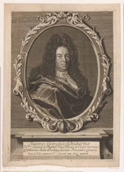Portret van Johann Georg Schubart