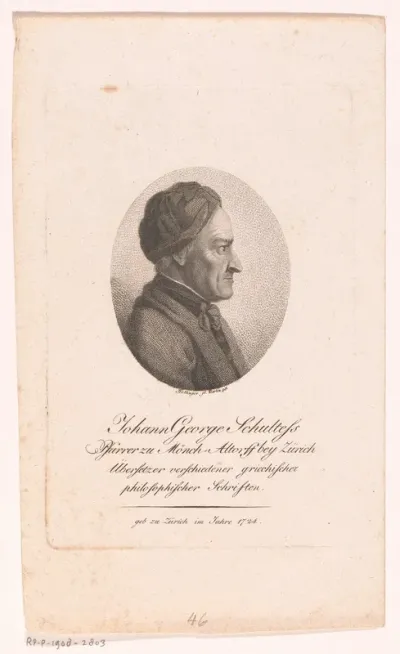 Portret van Johann Georg Schulthess