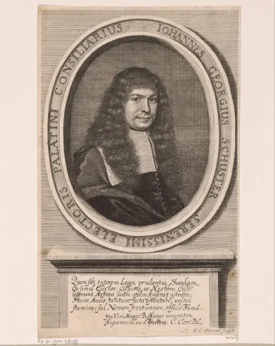 Portret van Johann Georg Schuster
