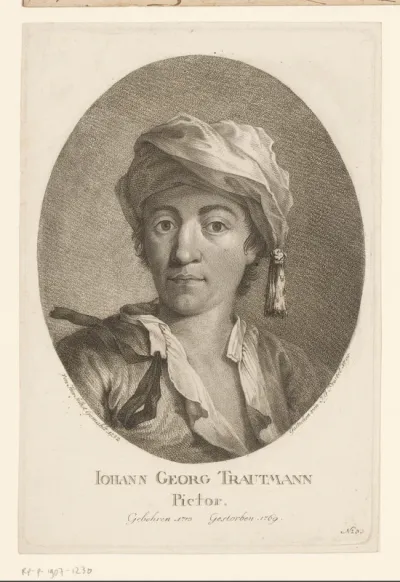Portret van Johann Georg Trautmann