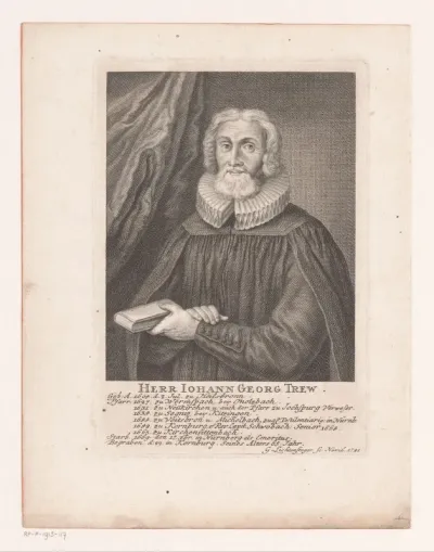 Portret van Johann Georg Treu (Trew)