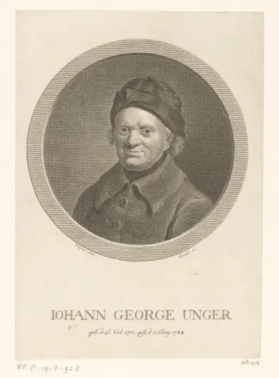 Portret van Johann Georg Unger