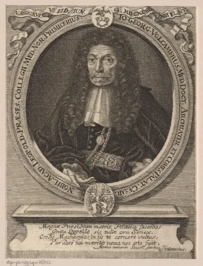 Portret van Johann Georg Volckamer