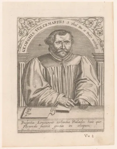 Portret van Johann Georg Volkmar