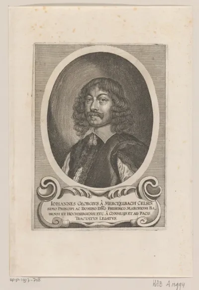Portret van Johann Georg von Merckelbach