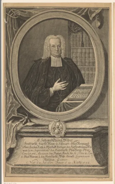 Portret van Johann Georg Weber