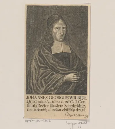 Portret van Johann Georg Wilke