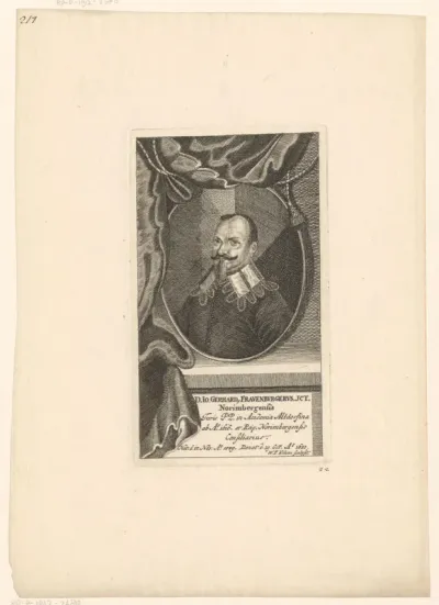 Portret van Johann Gerhard Frauenburger