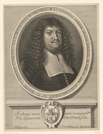 Portret van Johann German Barbier von Gangkofen
