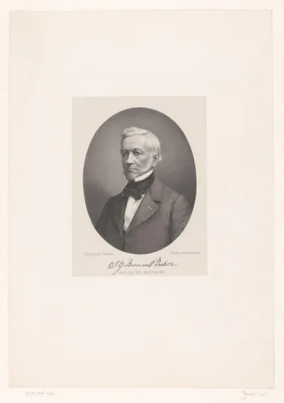 Portret van Johann Gottfried Burman Becker