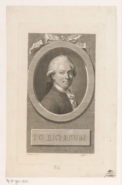 Portret van Johann Gottfried Eichhorn