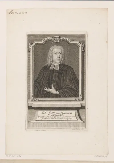 Portret van Johann Gottfried Hermann