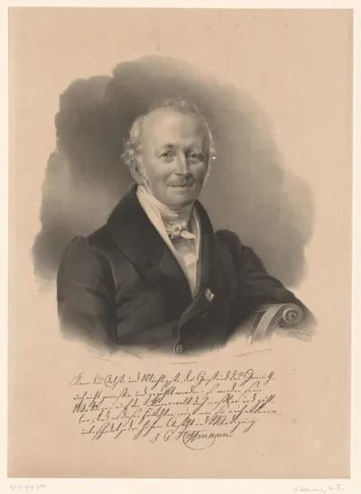 Portret van Johann Gottfried Hoffmann