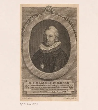 Portret van Johann Gottfried Körner