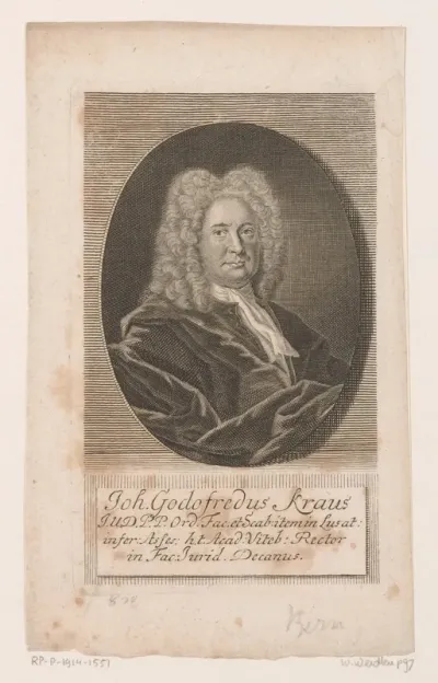 Portret van Johann Gottfried Kraus