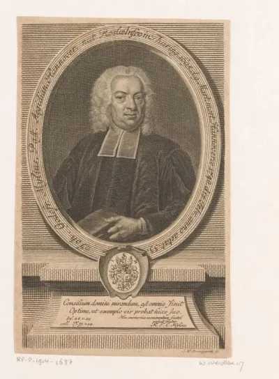 Portret van Johann Gottfried Mylius