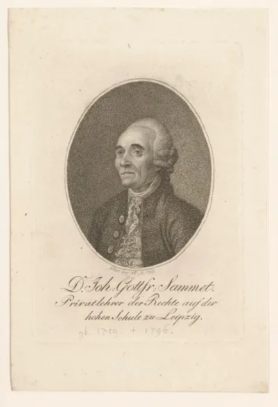 Portret van Johann Gottfried Sammet