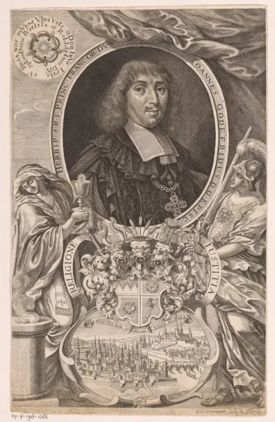 Portret van Johann Gottfried von Guttenberg
