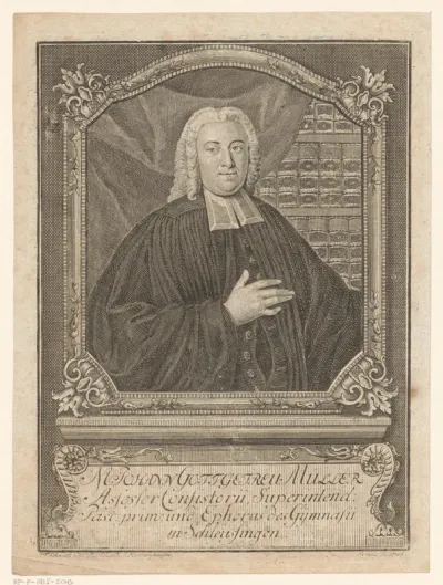 Portret van Johann Gottgetreu Müller