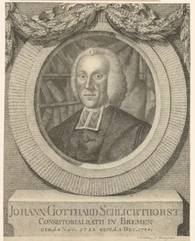Portret van Johann Gotthard Schlichthorst