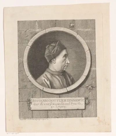 Portret van Johann Gottlieb Dennewitz