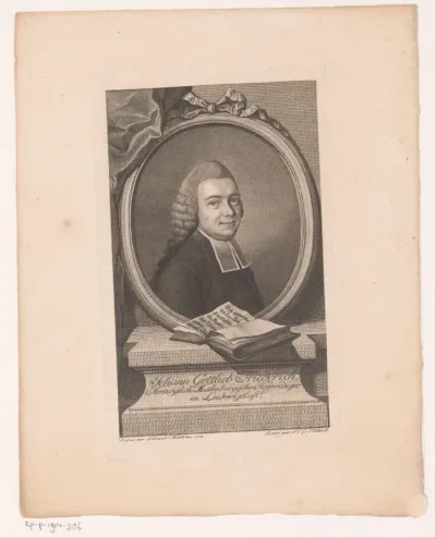 Portret van Johann Gottlieb Friederich
