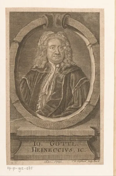 Portret van Johann Gottlieb Heineccius
