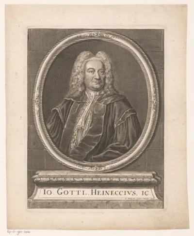 Portret van Johann Gottlieb Heinecke