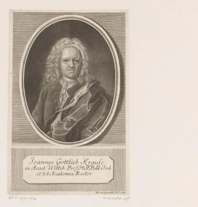 Portret van Johann Gottlieb Krause