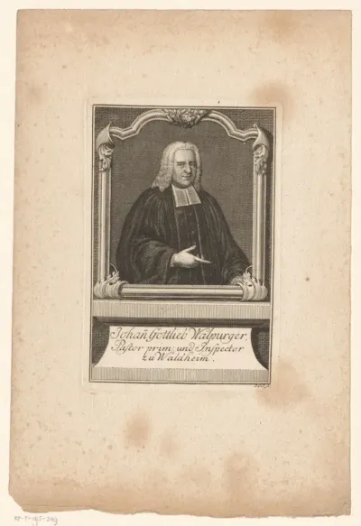 Portret van Johann Gottlieb Walpurger